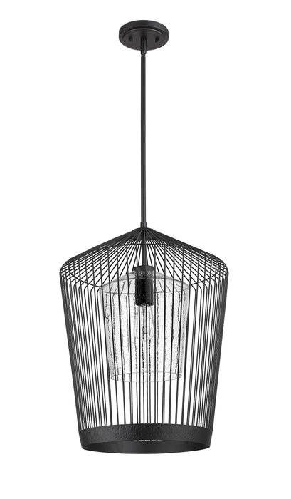 Pendant Z-Lite 342P19-MB Matte Black Lido 1 Light Pendant Z-Lite