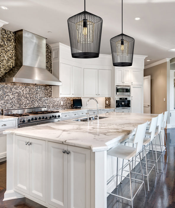 Pendant Z-Lite 342P19-MB Matte Black Lido 1 Light Pendant Z-Lite