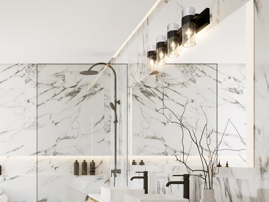 Vanity Z-Lite 343-4V-MB Matte Black Lawson 4 Light Vanity Z-Lite