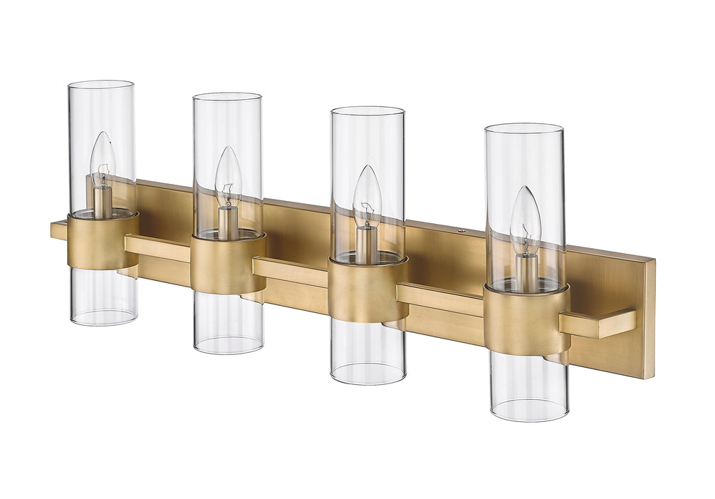 Vanity Z-Lite 343-4V-RB Rubbed Brass Lawson 4 Light Vanity Z-Lite