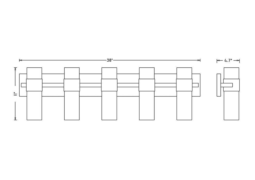 Vanity Z-Lite 343-5V-PN Polished Nickel Lawson 5 Light Vanity Z-Lite