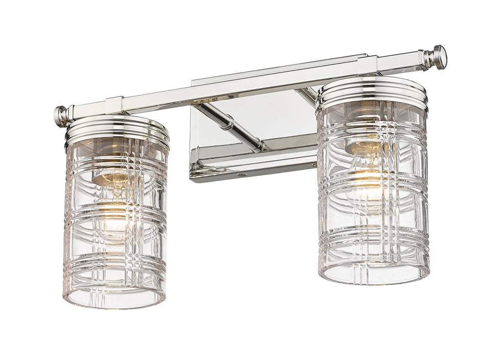 Vanity Z-Lite 344-2V-PN Polished Nickel Archer 2 Light Vanity Z-Lite