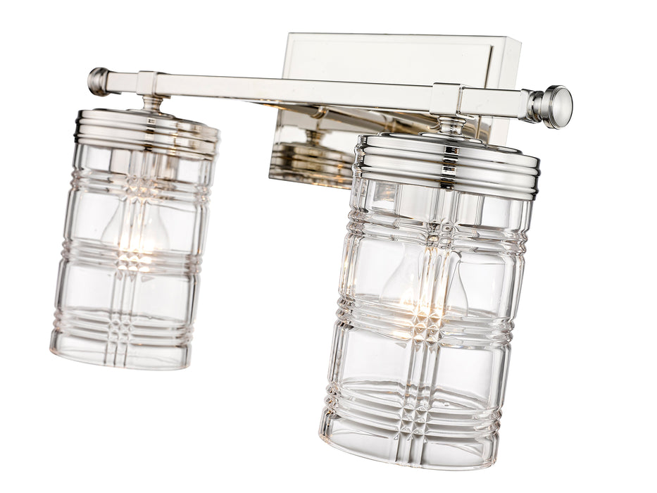 Vanity Z-Lite 344-2V-PN Polished Nickel Archer 2 Light Vanity Z-Lite