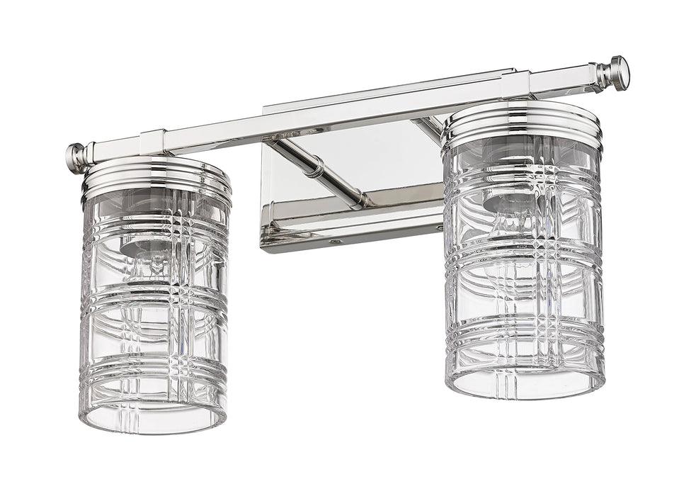 Vanity Z-Lite 344-2V-PN Polished Nickel Archer 2 Light Vanity Z-Lite