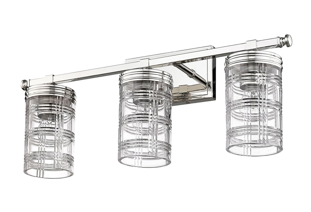 Vanity Z-Lite 344-3V-PN Polished Nickel Archer 3 Light Vanity Z-Lite