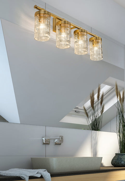 Vanity Z-Lite 344-4V-HG Heirloom Gold Archer 4 Light Vanity Z-Lite