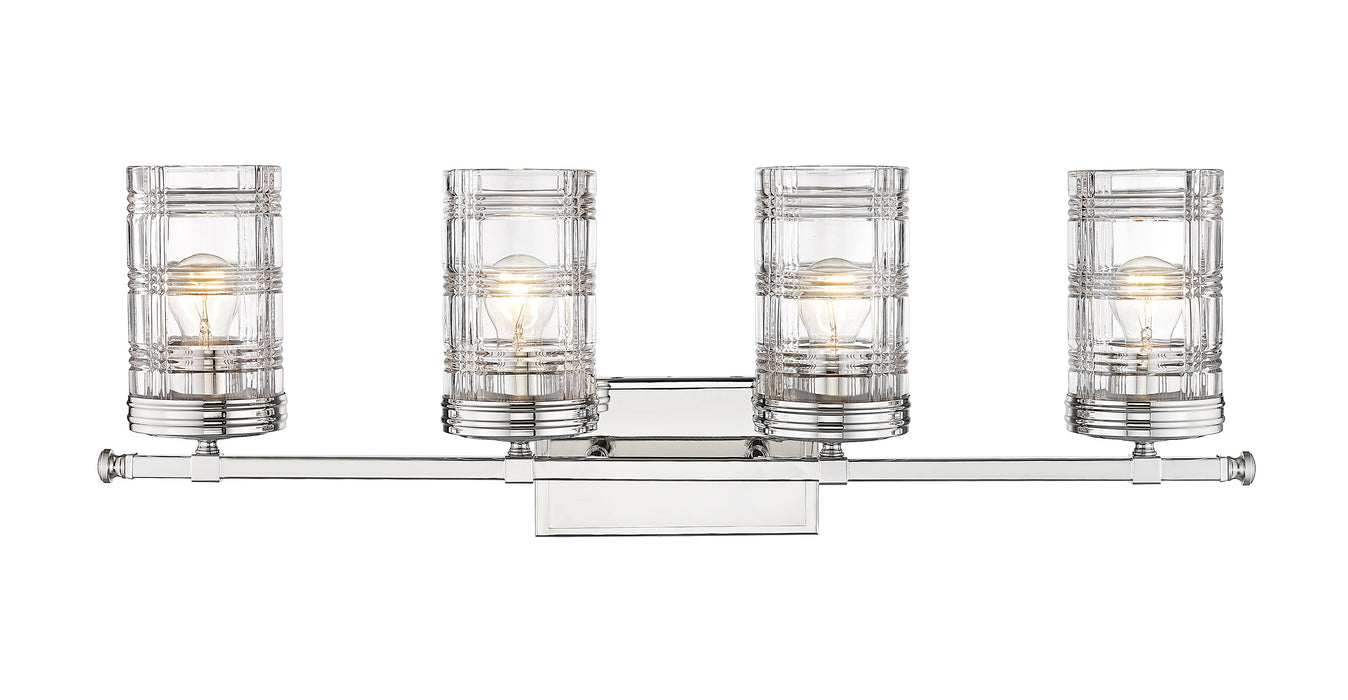 Vanity Z-Lite 344-4V-PN Polished Nickel Archer 4 Light Vanity Z-Lite