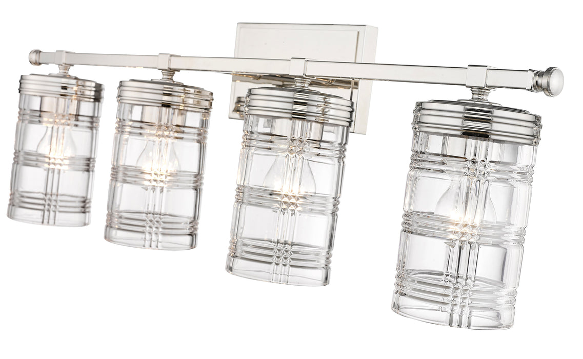 Vanity Z-Lite 344-4V-PN Polished Nickel Archer 4 Light Vanity Z-Lite