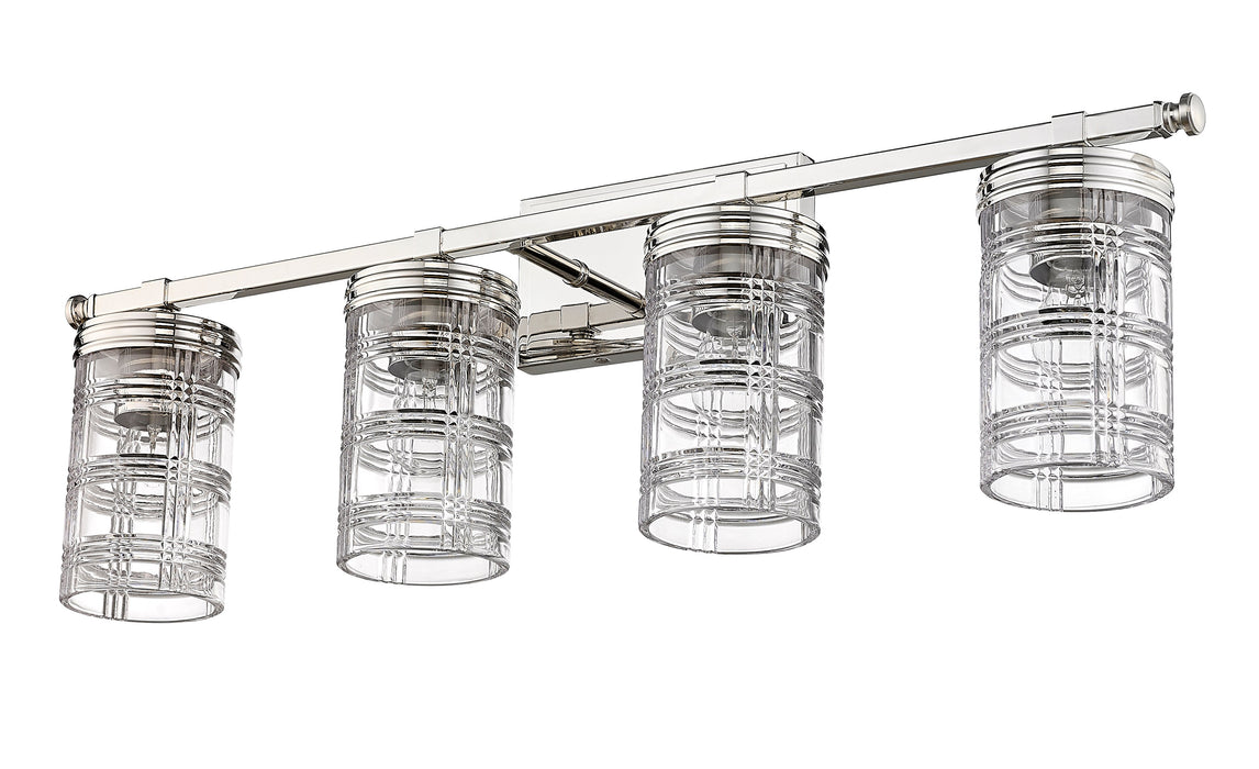 Vanity Z-Lite 344-4V-PN Polished Nickel Archer 4 Light Vanity Z-Lite