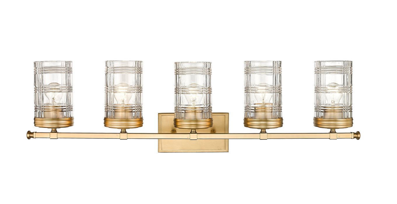 Vanity Z-Lite 344-5V-HG Heirloom Gold Archer 5 Light Vanity Z-Lite