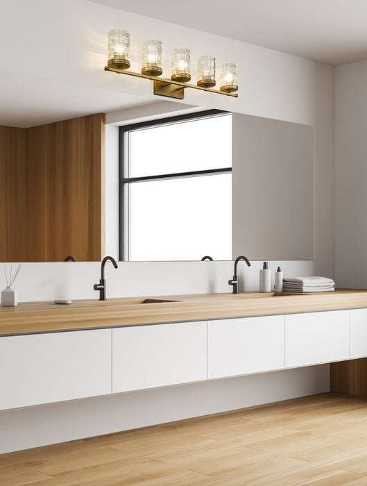 Vanity Z-Lite 344-5V-HG Heirloom Gold Archer 5 Light Vanity Z-Lite