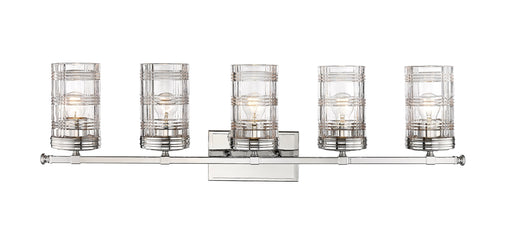 Vanity Z-Lite 344-5V-PN Polished Nickel Archer 5 Light Vanity Z-Lite