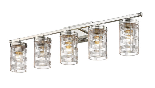 Vanity Z-Lite 344-5V-PN Polished Nickel Archer 5 Light Vanity Z-Lite
