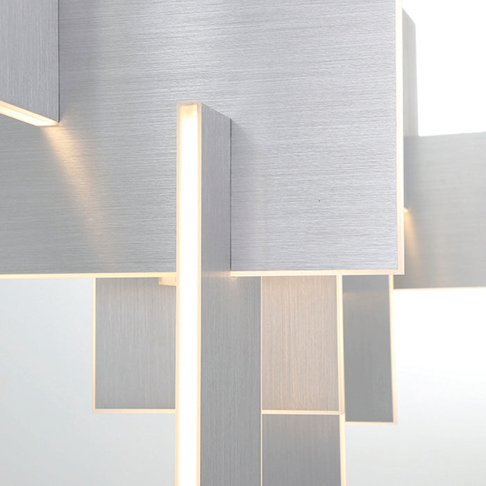 Eurofase 38044-030 Coburg 42" Anodized Silver LED Chandelier