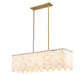 Linear Chandelier Z-Lite 345-40L-RB Rubbed Brass Viviana 5 Light Linear Chandelier Z-Lite