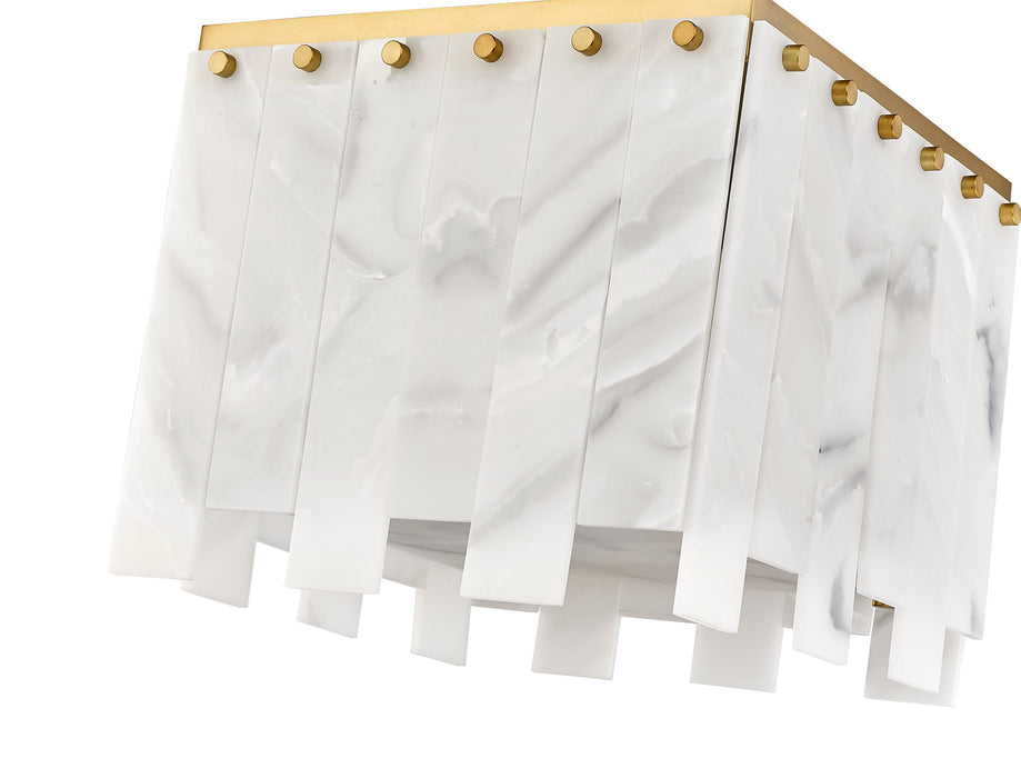 Flush Mount Z-Lite 345F13-RB Rubbed Brass Viviana 4 Light Flush Mount Z-Lite