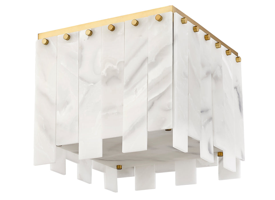 Flush Mount Z-Lite 345F13-RB Rubbed Brass Viviana 4 Light Flush Mount Z-Lite