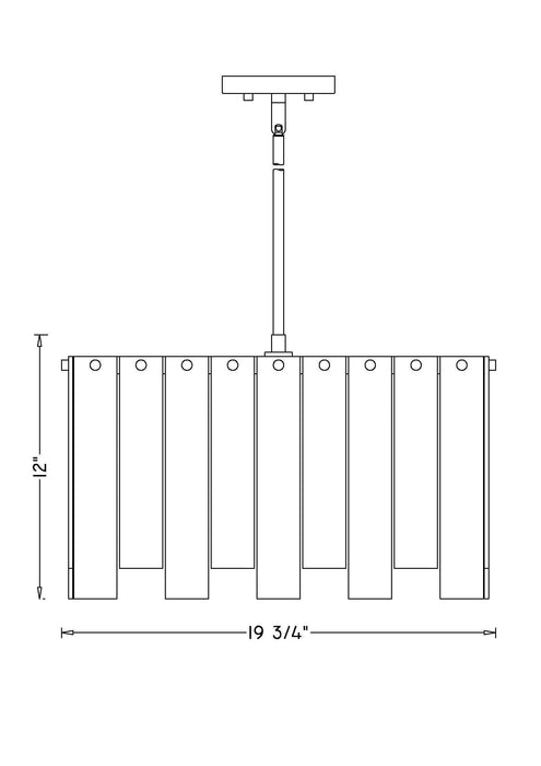 Chandelier Z-Lite 345P20-PN Polished Nickel Viviana 8 Light Chandelier Z-Lite