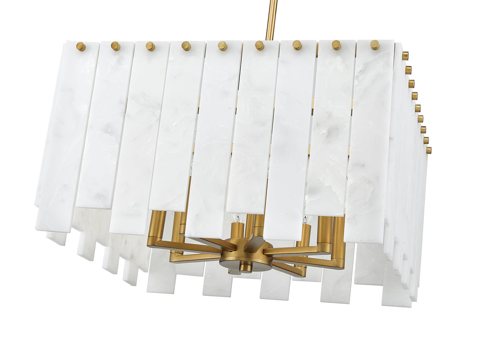 Chandelier Z-Lite 345P20-RB Rubbed Brass Viviana 8 Light Chandelier Z-Lite