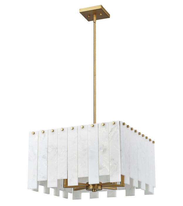 Chandelier Z-Lite 345P20-RB Rubbed Brass Viviana 8 Light Chandelier Z-Lite