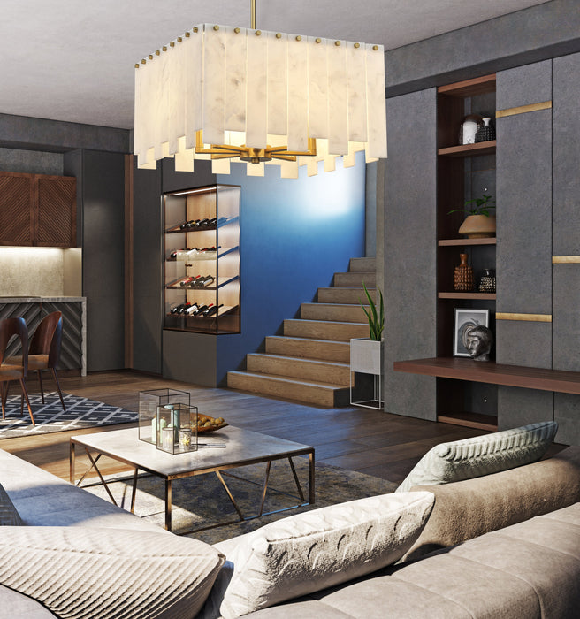 Chandelier Z-Lite 345P20-RB Rubbed Brass Viviana 8 Light Chandelier Z-Lite