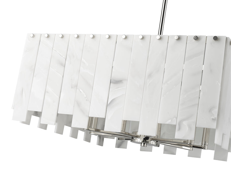 Chandelier Z-Lite 345P26-PN Polished Nickel Viviana 8 Light Chandelier Z-Lite