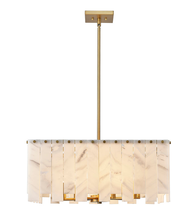Chandelier Z-Lite 345P26-RB Rubbed Brass Viviana 8 Light Chandelier Z-Lite