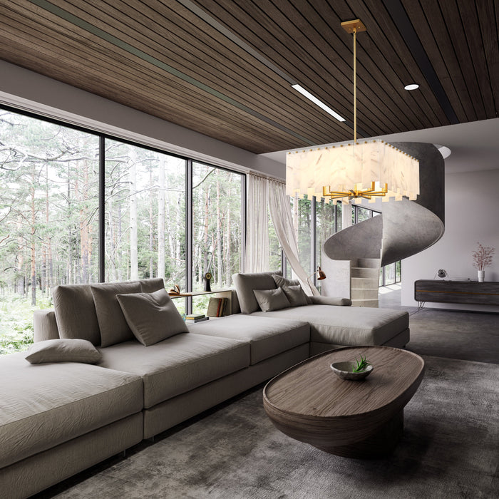 Chandelier Z-Lite 345P26-RB Rubbed Brass Viviana 8 Light Chandelier Z-Lite