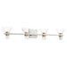 Vanity Light Thesis 207691A Blake 35 inch 8 light Polished Nickel and Champagne Gold 5CCT LED Vanity Light with Clear and Clear Ribbed Glass THESIS