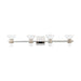 Vanity Light Thesis 207691A Blake 35 inch 8 light Polished Nickel and Champagne Gold 5CCT LED Vanity Light with Clear and Clear Ribbed Glass THESIS