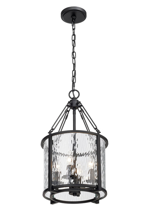 Pendant Z-Lite 346P12-MB Matte Black Barrington 4 Light Pendant Z-Lite