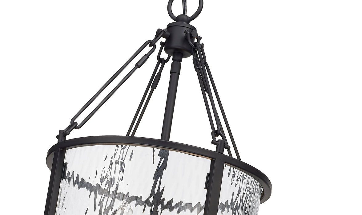 Pendant Z-Lite 346P12-MB Matte Black Barrington 4 Light Pendant Z-Lite