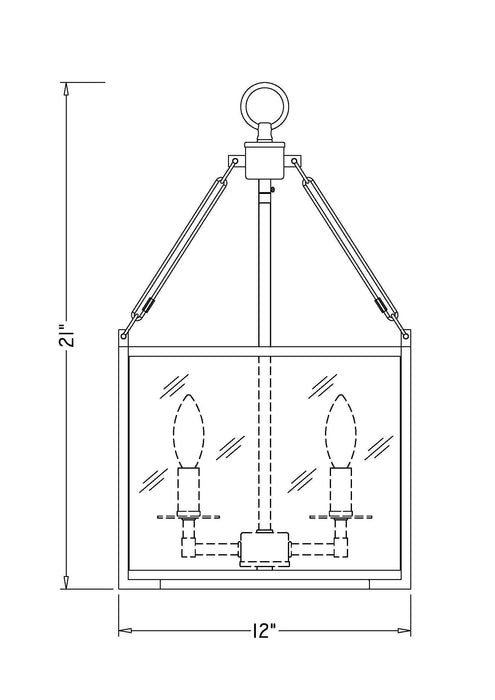 Pendant Z-Lite 346P12-MB Matte Black Barrington 4 Light Pendant Z-Lite