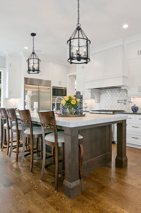 Pendant Z-Lite 346P12-MB Matte Black Barrington 4 Light Pendant Z-Lite