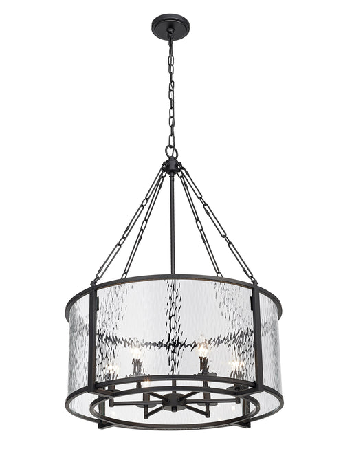 Chandelier Z-Lite 346P26-MB Matte Black Barrington 6 Light Chandelier Z-Lite