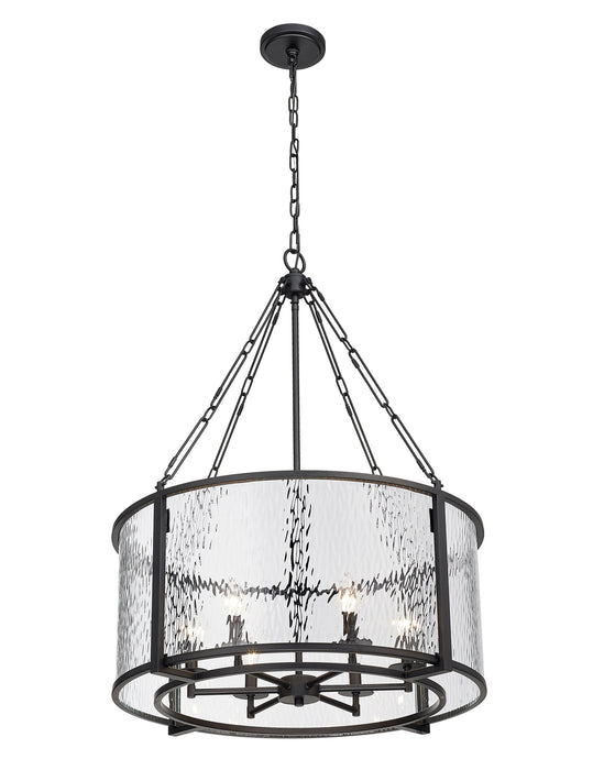 Chandelier Z-Lite 346P26-MB Matte Black Barrington 6 Light Chandelier Z-Lite