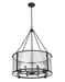Chandelier Z-Lite 346P26-MB Matte Black Barrington 6 Light Chandelier Z-Lite