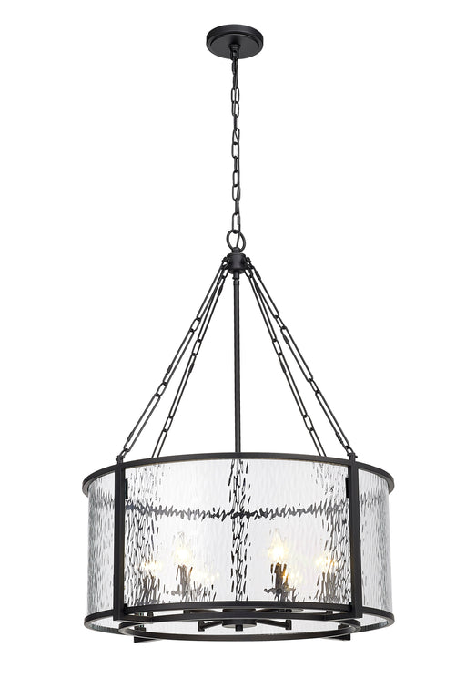 Chandelier Z-Lite 346P26-MB Matte Black Barrington 6 Light Chandelier Z-Lite