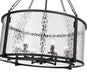 Chandelier Z-Lite 346P26-MB Matte Black Barrington 6 Light Chandelier Z-Lite