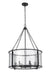 Chandelier Z-Lite 346P26-MB Matte Black Barrington 6 Light Chandelier Z-Lite