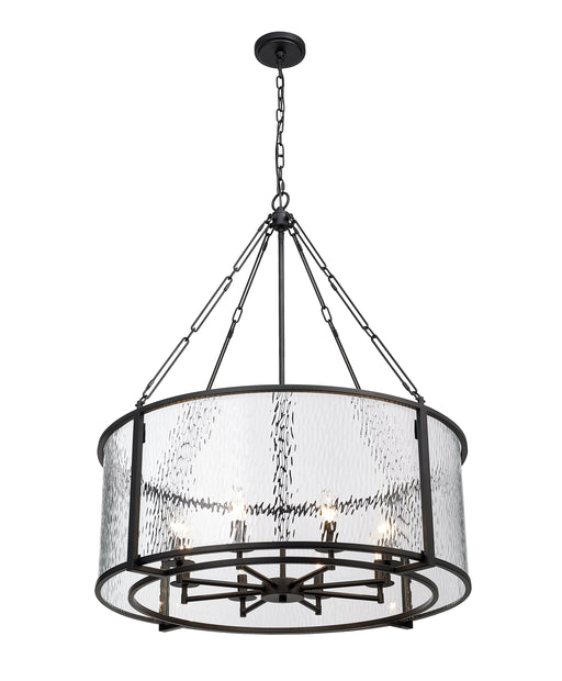 Chandelier Z-Lite 346P32-MB Matte Black Barrington 8 Light Chandelier Z-Lite