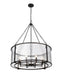 Chandelier Z-Lite 346P32-MB Matte Black Barrington 8 Light Chandelier Z-Lite