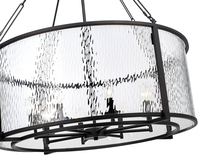 Chandelier Z-Lite 346P32-MB Matte Black Barrington 8 Light Chandelier Z-Lite