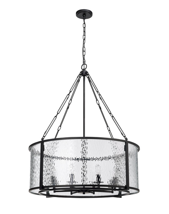 Chandelier Z-Lite 346P32-MB Matte Black Barrington 8 Light Chandelier Z-Lite