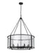 Chandelier Z-Lite 346P32-MB Matte Black Barrington 8 Light Chandelier Z-Lite