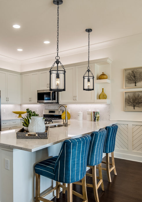 Pendant Z-Lite 346P8-MB Matte Black Barrington 1 Light Pendant Z-Lite