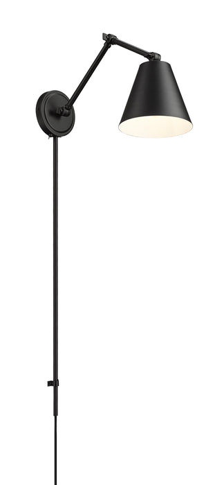 Wall Sconce Z-Lite 347S-MB Matte Black Regent 1 Light Wall Sconce Z-Lite