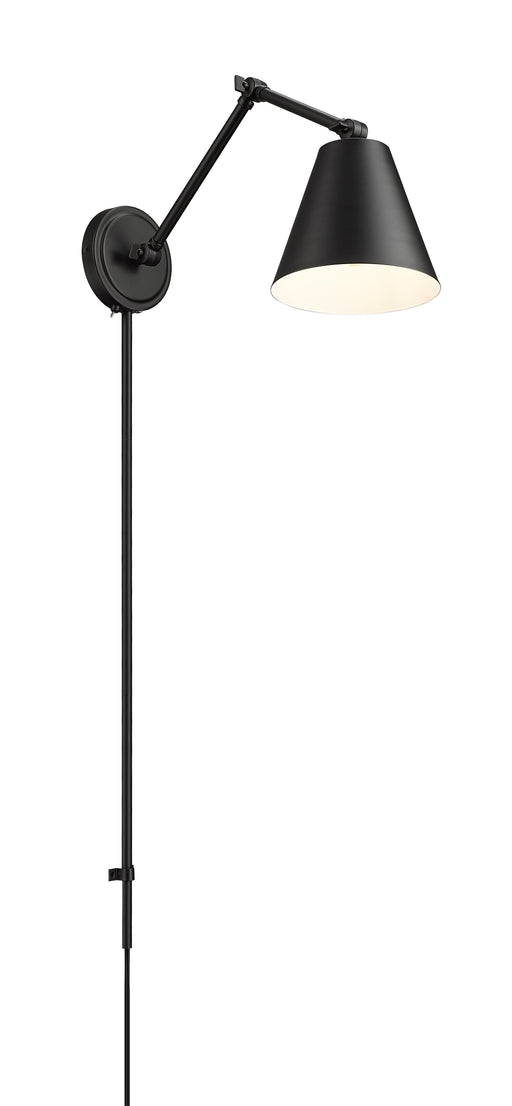 Wall Sconce Z-Lite 347S-MB Matte Black Regent 1 Light Wall Sconce Z-Lite