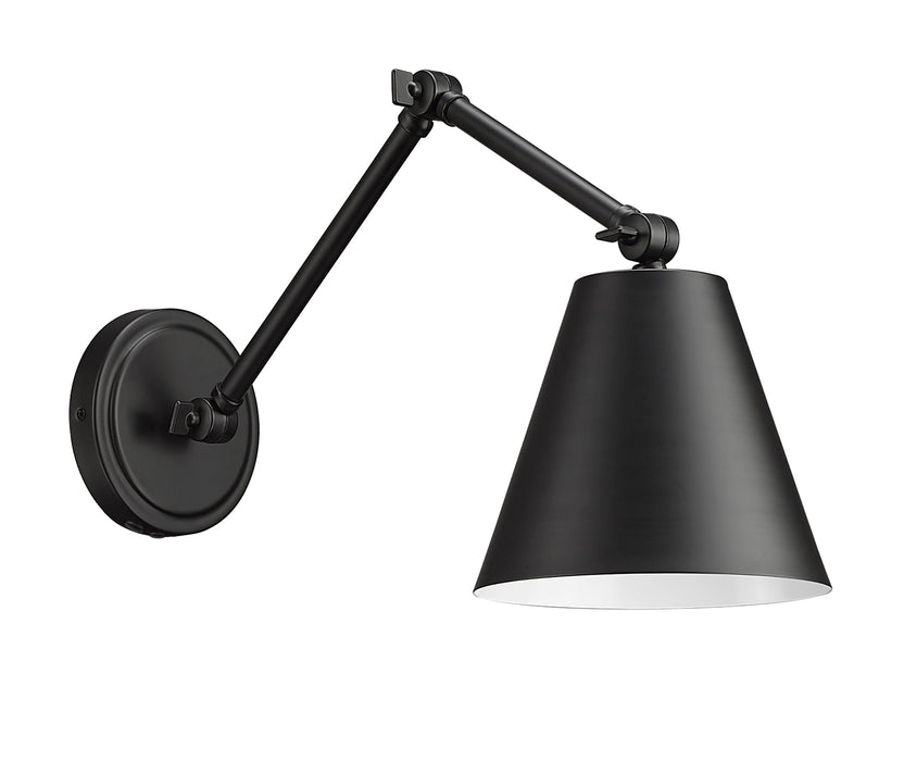 Wall Sconce Z-Lite 347S-MB Matte Black Regent 1 Light Wall Sconce Z-Lite