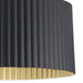 Semi-Flush Mount Thesis 206962A Leilani 11 inch 1 light Brushed Gold Semi Flush Mount with Matte Black and Gold Metal Shade THESIS